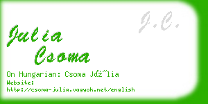 julia csoma business card